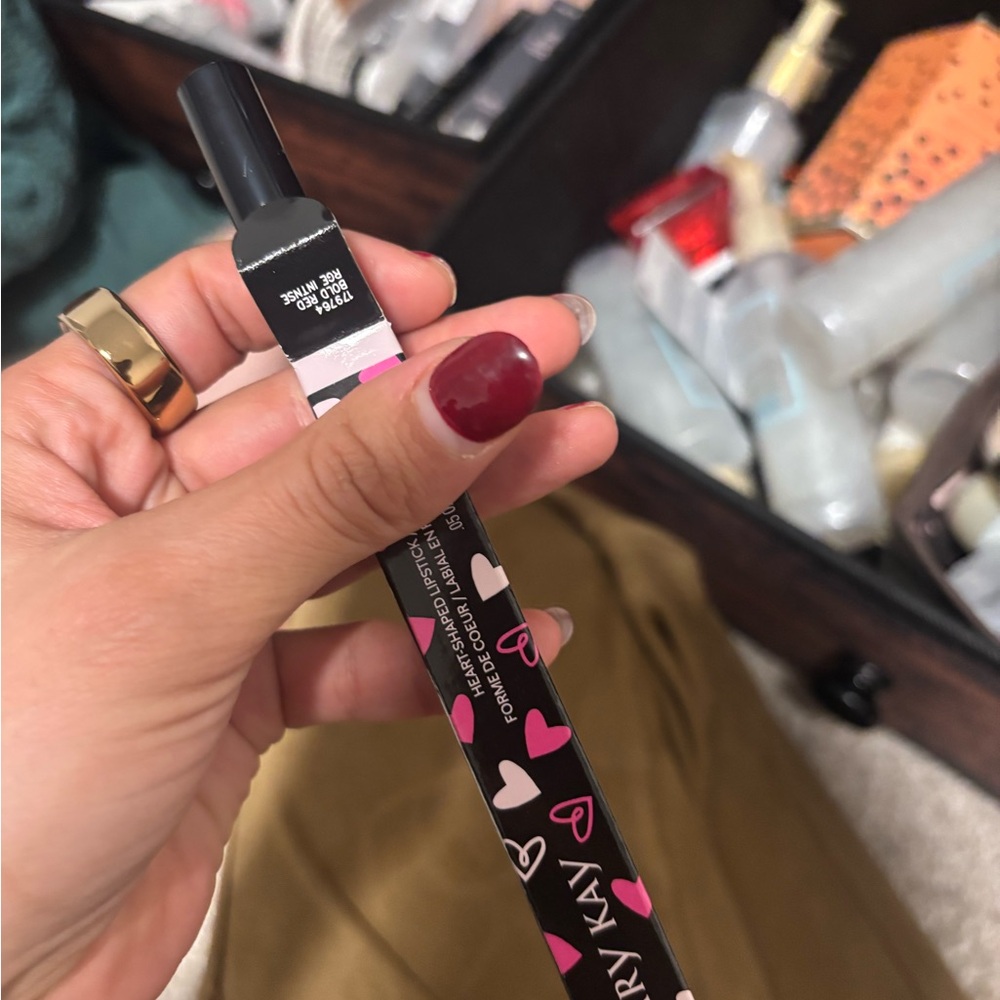 Mary Kay Heart Design Lipstick -bold red